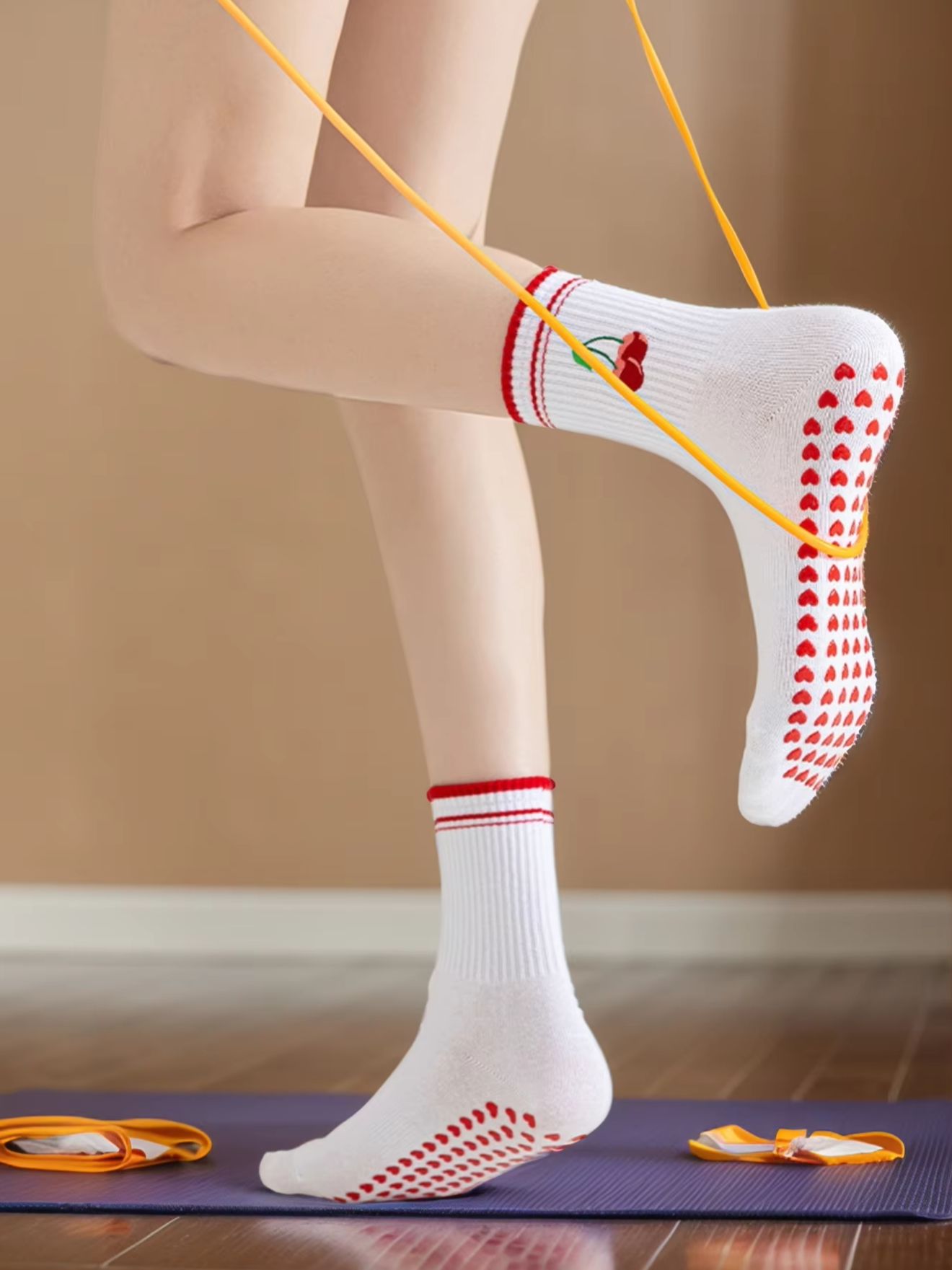 Pilates & Yoga Vertebrasana - 1 Par de Calcetines Profesionales de