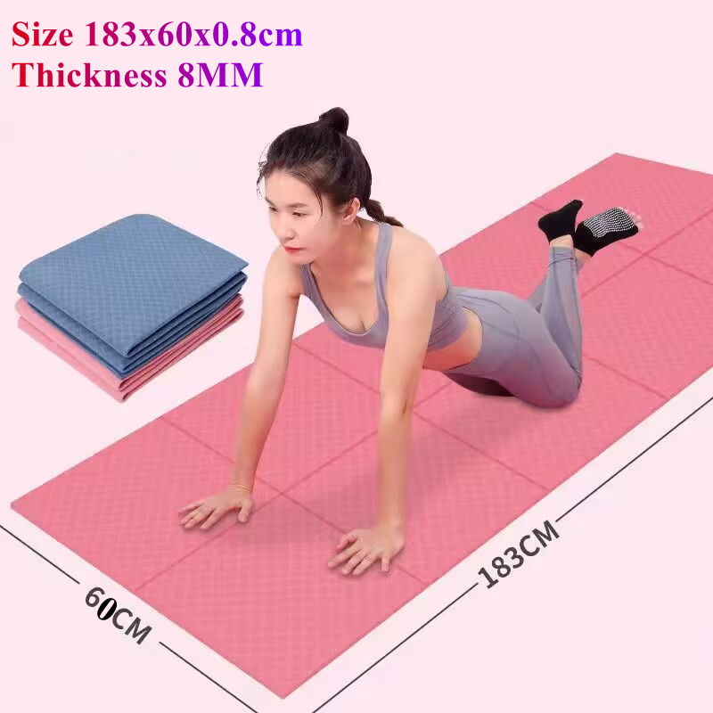 Estera de Yoga portátil plegab - Pilates Yoga Matte reseña y precio