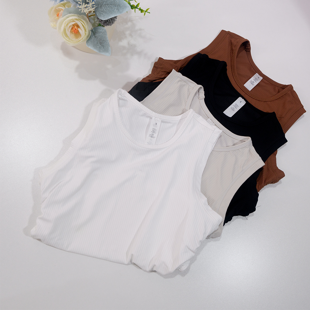 Camiseta sin mangas acanalada  - Pilates Yoga Fit reseña y precio