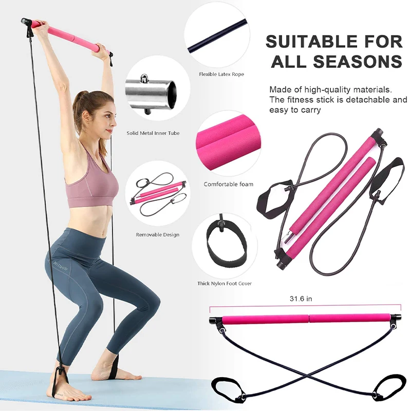 Barra de Fitness para Yoga, cu - Pilates And Yoga Combined reseña y precio